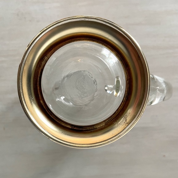 VINTAGE Mid-Century Silver Smith Studio Glass & Silver Cocktail Pitcher - Picture 9 of 10